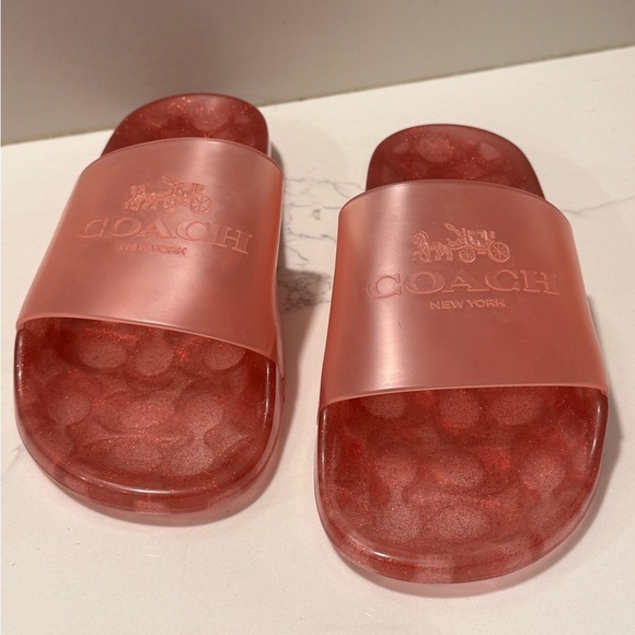 Coach Women's Blush Ulyssa Jelly Pool Slides - Picture 2 of 11